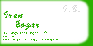 iren bogar business card