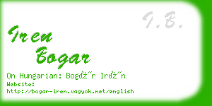 iren bogar business card
